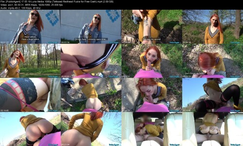 PublicAgent 17.05.19 Luna Melba 1080p Tattooed Redhead Fucks for Free Cash