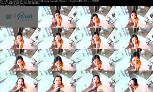 No.01 Asian Hotel Maid Came To Clean My Room And Ended Up Cleaning My CUM Instead Raya Steele【01분 45